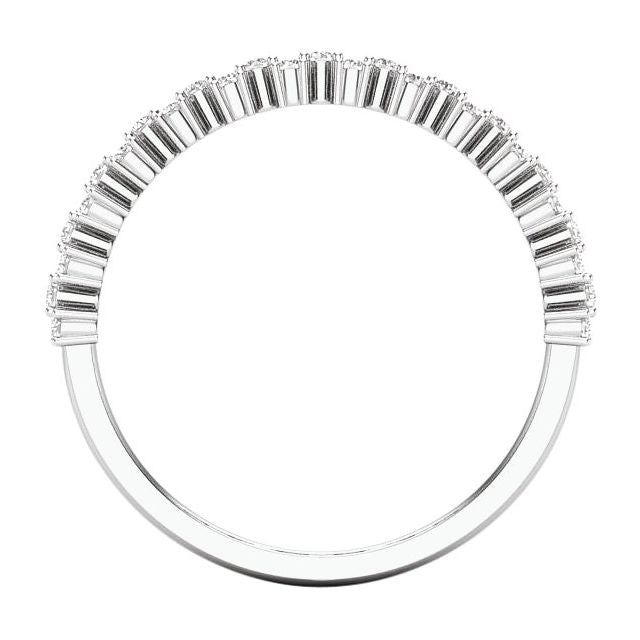 14K White 1/3 CTW Natural Diamond Anniversary Band