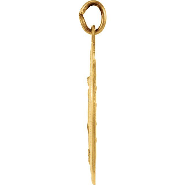 14k Yellow 20x13 Mm Oval Miraculous Medal Pendant