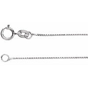 Sterling Silver .55 mm Box 18' Chain