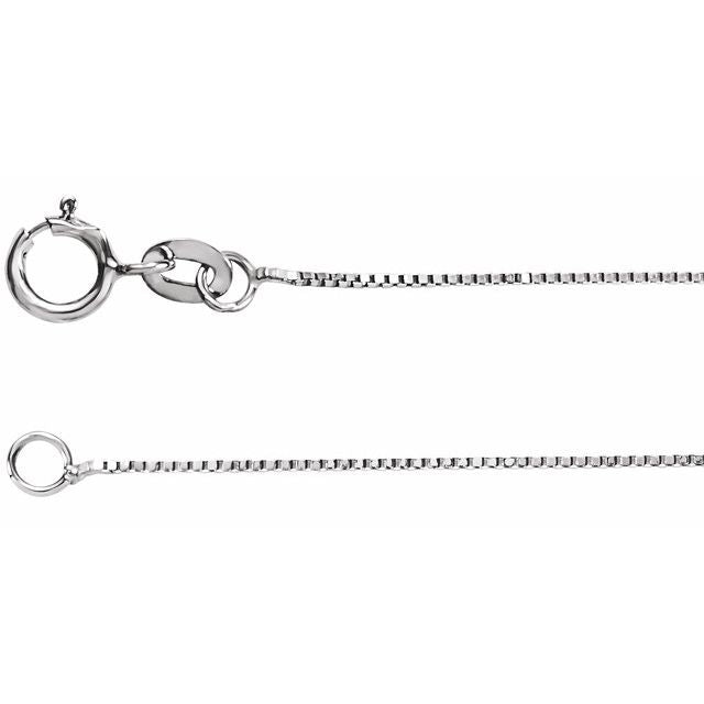 Sterling Silver .55 mm Box 18' Chain