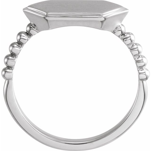Sterling Silver 15x7 mm Geometric Signet Ring