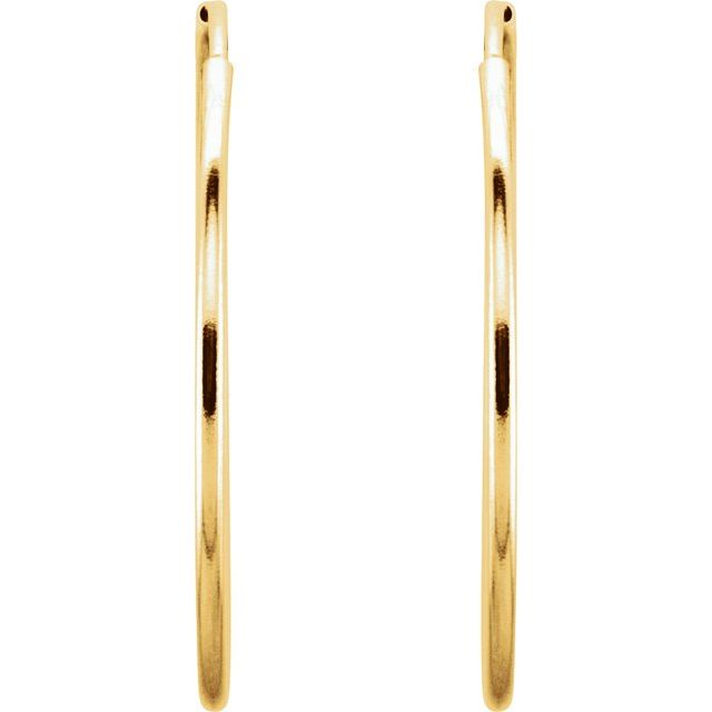 14K Yellow Endless Tube 24 mm Hoop Earring