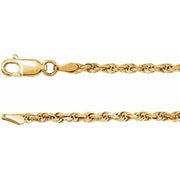 14k Yellow 2.5 Mm Diamond-cut Rope 24' Chain