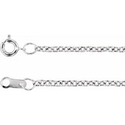Rhodium-Plated Sterling Silver 1.5 mm Cable 36' Chain