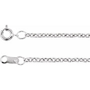 14K White 1.5 mm Cable 7' Chain