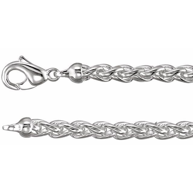 Sterling Silver Wheat 18' Chain