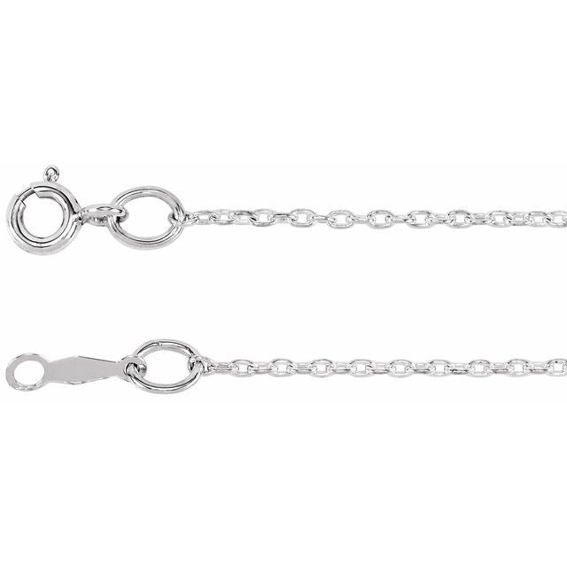 Sterling Silver 1.1 Mm Cable 16' Chain