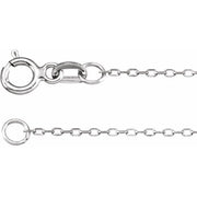 14K White .80 mm Diamond-Cut Cable 20' Chain