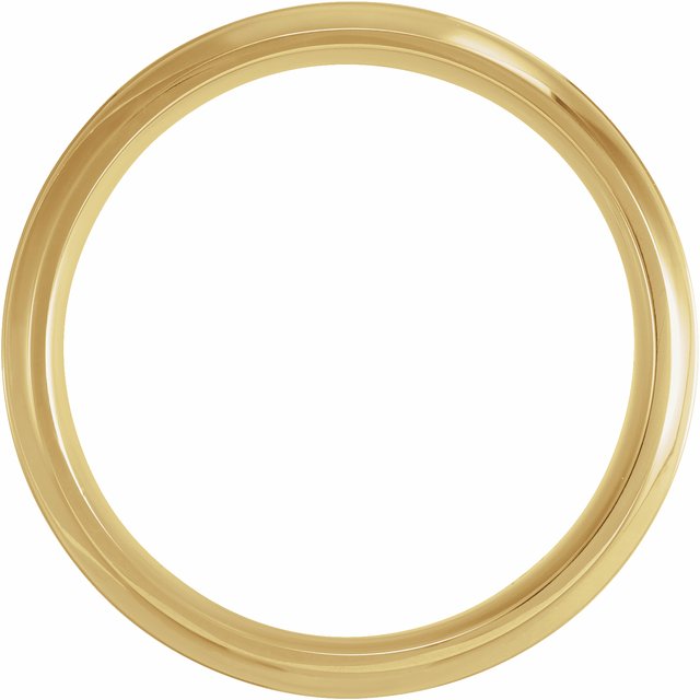 14K Yellow 8 mm Grooved Beveled-Edge Band Size 10