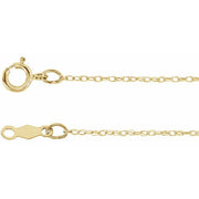 14K Yellow .75 mm Rope 18' Chain