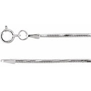 Sterling Silver 1.5 Mm Diamond-cut Snake 20' Chain