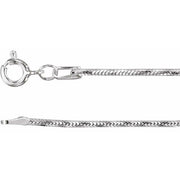 Sterling Silver 1.25 mm Diamond-Cut Snake 20' Chain