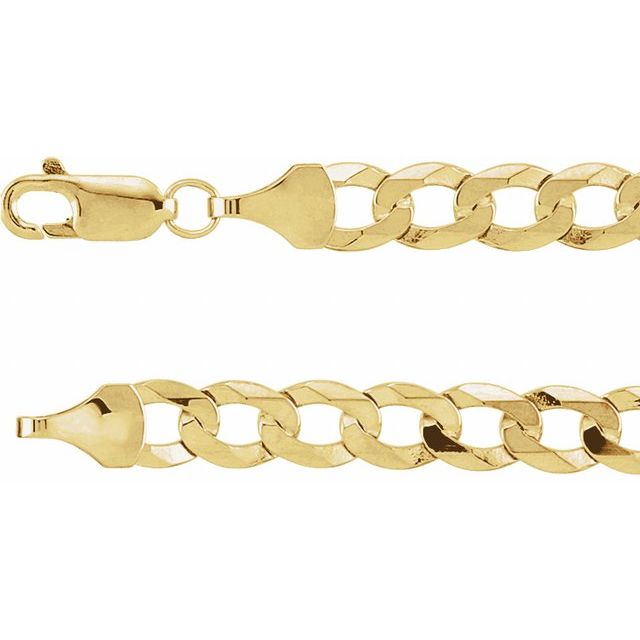 14K Yellow 5.8 mm Curb 8' Chain