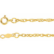 14K Yellow 1.5 mm Rope 20' Chain