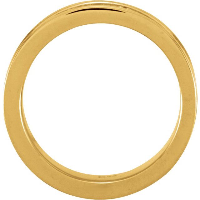 14K Yellow 6 mm Floral Band Size 8