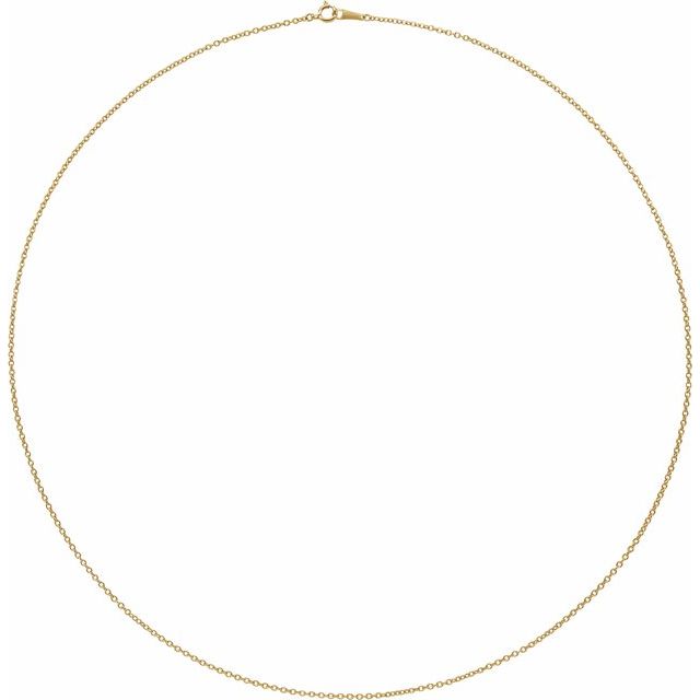 18K Yellow 1.5 mm Cable 18' Chain