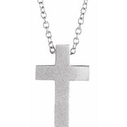 Sterling Silver Scroll Cross 16-18' Necklace