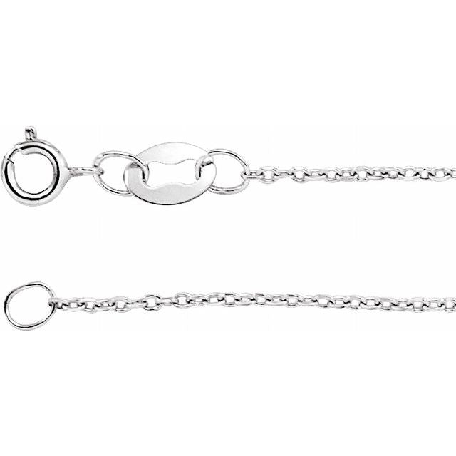 Sterling Silver 1 Mm Diamond Cut Cable 30' Chain