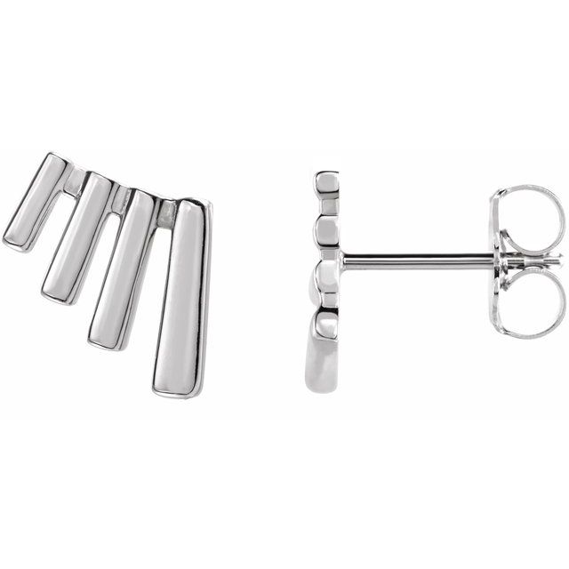Sterling Silver Fan Ear Climbers