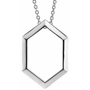 Sterling Silver Geometric 16-18' Necklace
