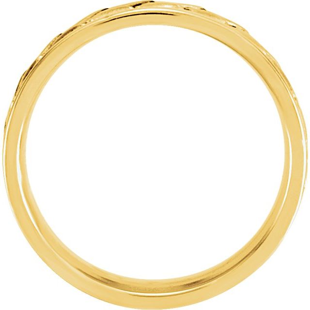 14k Yellow/white/rose 7.75 Mm Hand-woven Flat Comfort-fit Band Size 6
