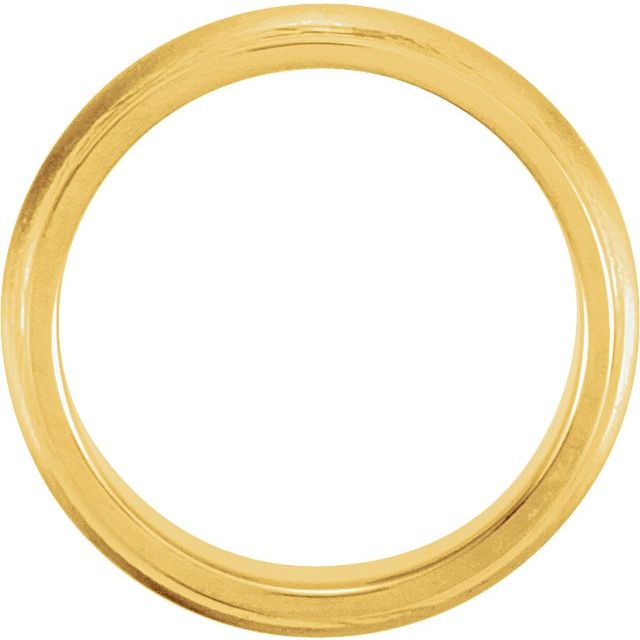 14K Yellow 5 mm Grooved Band with Satin Finish Size 9.5