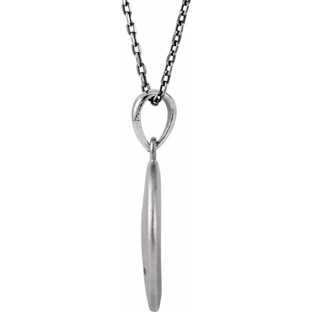 Sterling Silver .005 CTW Natural Diamond Initial K 18' Necklace