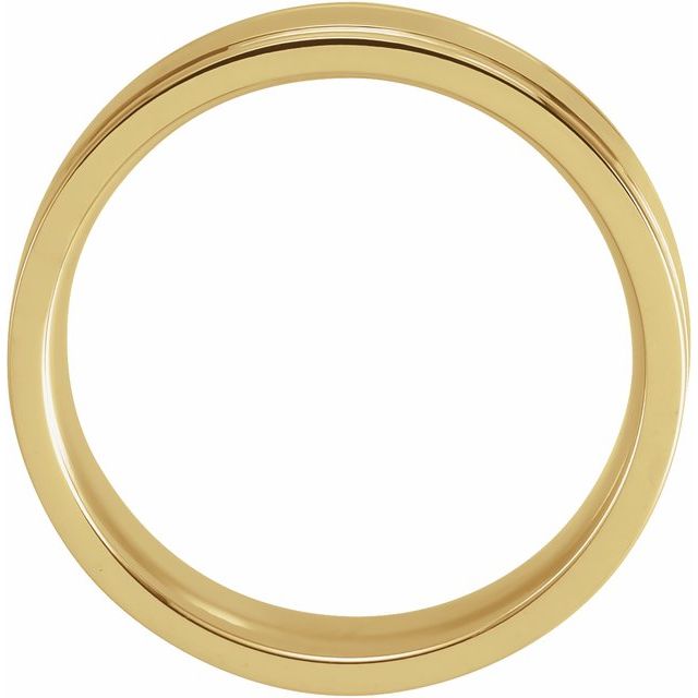 14k Yellow 5 Mm Grooved Band Size 8