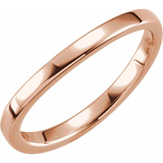 14k Rose 1.65 Mm Ladies Stackable Band Size 5