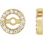 14K Yellow .08 CTW Natural Diamond Earring Jackets with 3 mm ID