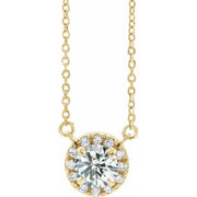 14K Yellow 1/3 CTW Lab-Grown Diamond French-Set 16-18' Necklace