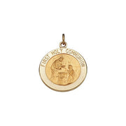 14k Yellow 15 Mm First Communion Medal