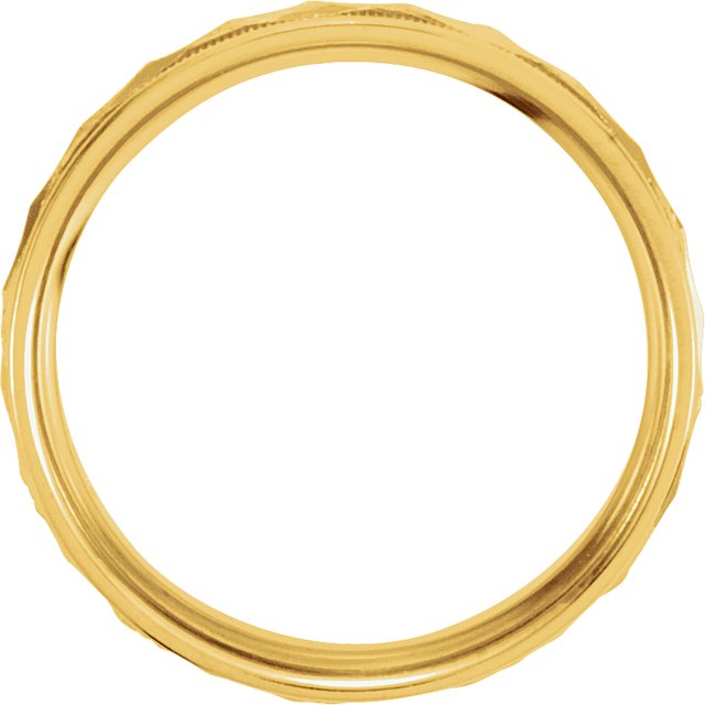 14K Yellow 6 mm Design Band with Milgrain Size 7