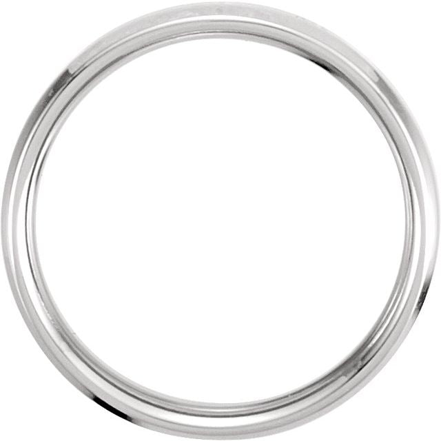 14k White/yellow 4 Mm Comfort-fit Beveled Edge Band Size 9