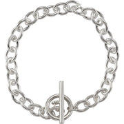 Sterling Silver 7 mm Charm Cable 8' Bracelet