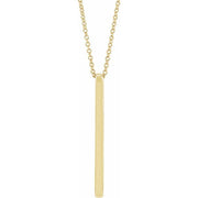 14K Yellow Bar 16-18' Necklace