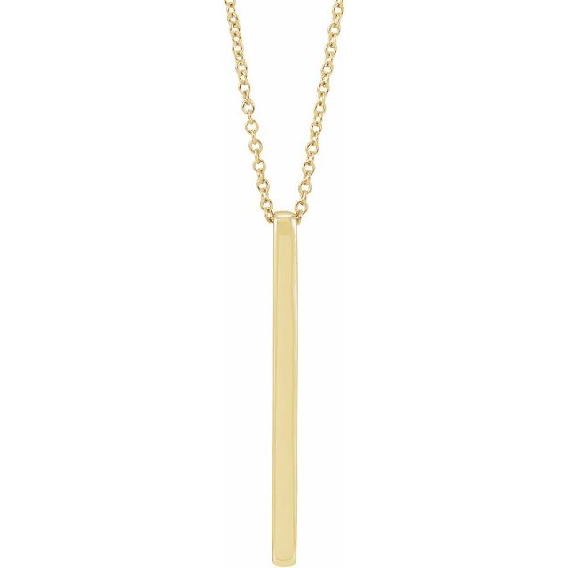 14K Yellow Bar 16-18' Necklace