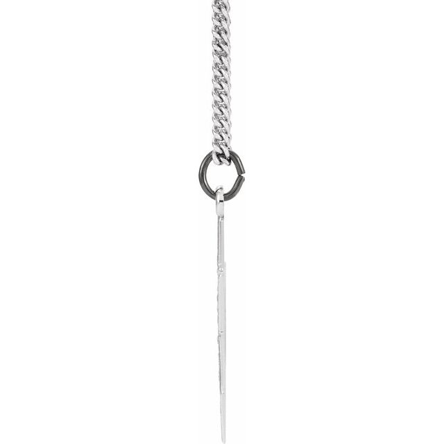 Sterling Silver  29x26 mm Star of David 24' Necklace