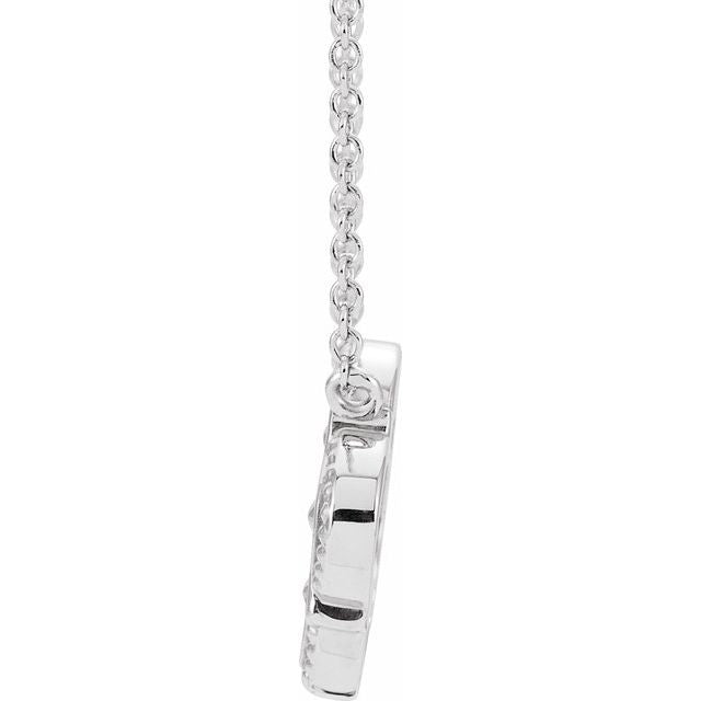 14K White Vintage-Inspired Clover 18' Necklace