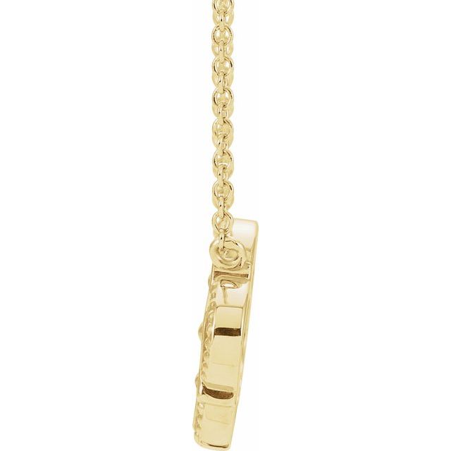 14K Yellow Vintage-Inspired Clover 18' Necklace