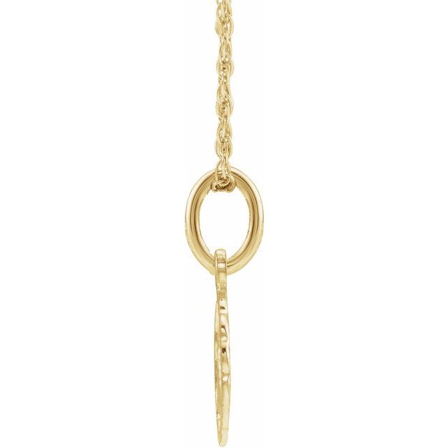14K Yellow 8 mm Angel Pendant