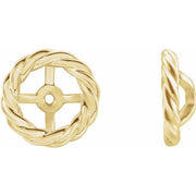 14k Yellow Rope Earring Jackets