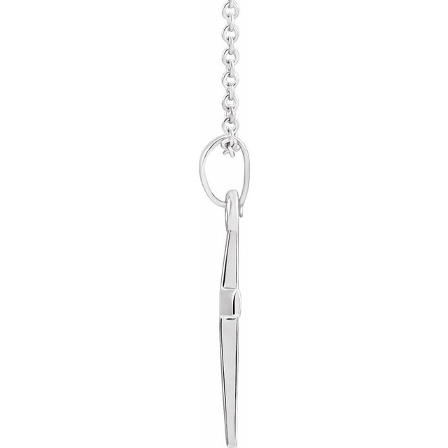 Sterling Silver Cross 18' Necklace