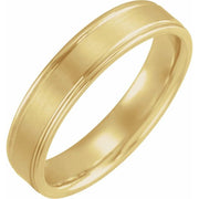 14K Yellow 5 mm Grooved Band Size 11