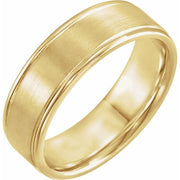 14K Yellow 7 mm Grooved Band Size 11.5