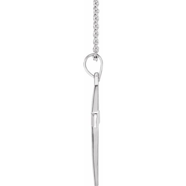 Sterling Silver Cross 18' Necklace