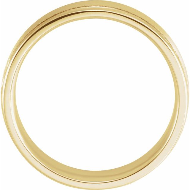 14K Yellow 7 mm Grooved Band Size 11.5
