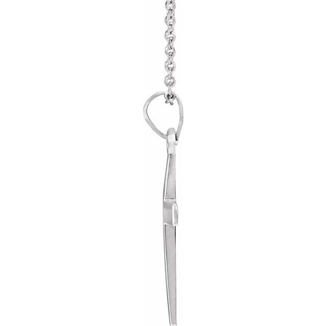 Sterling Silver Cross 18' Necklace