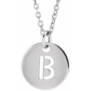 Sterling Silver Initial B 16-18' Necklace