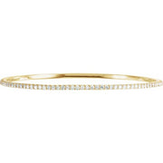 14K Yellow 3 CTW Lab-Grown Diamond Stackable Bangle 8' Bracelet
